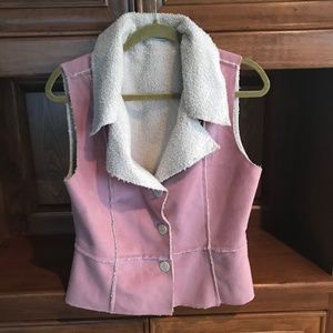 VEGAN SUEDE WOMEN'S VEST SIZE MEDIUM NWOT FLEECE great look